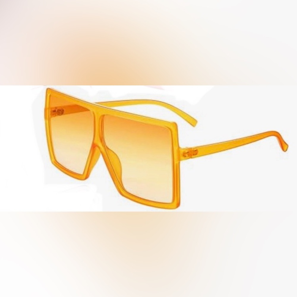 Rust Orange Oversized Square Sunglasses. Worn once